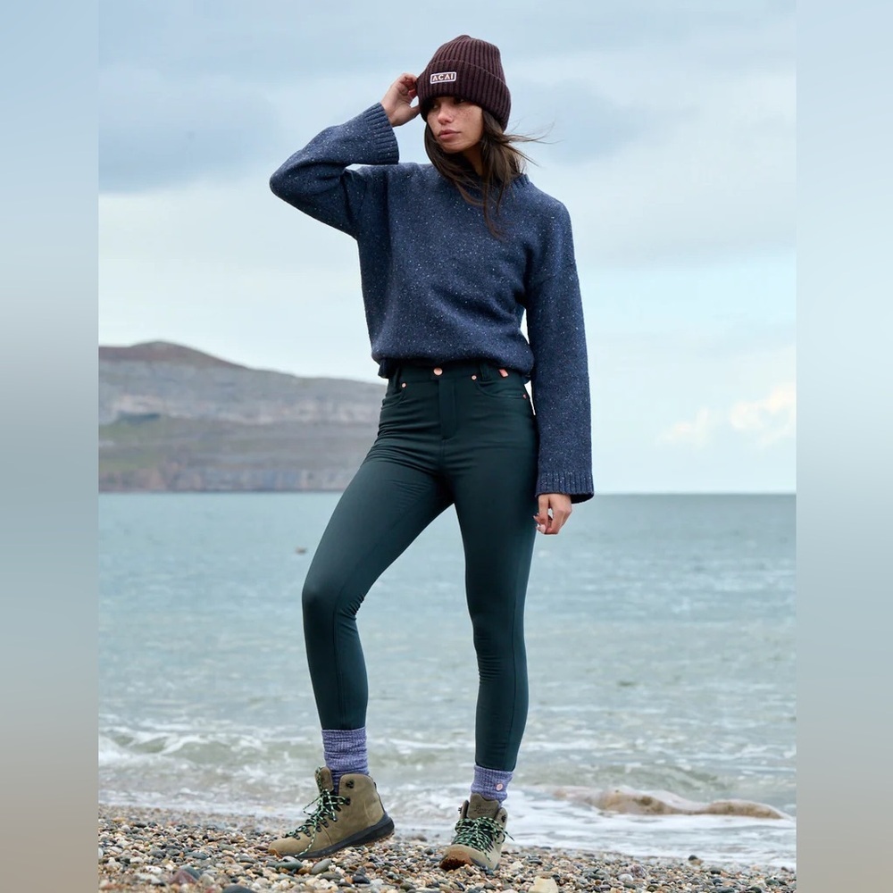 Açaí Pants Womens 26 Petite Thermal Skinny Trouser Hiking Outdoor Active